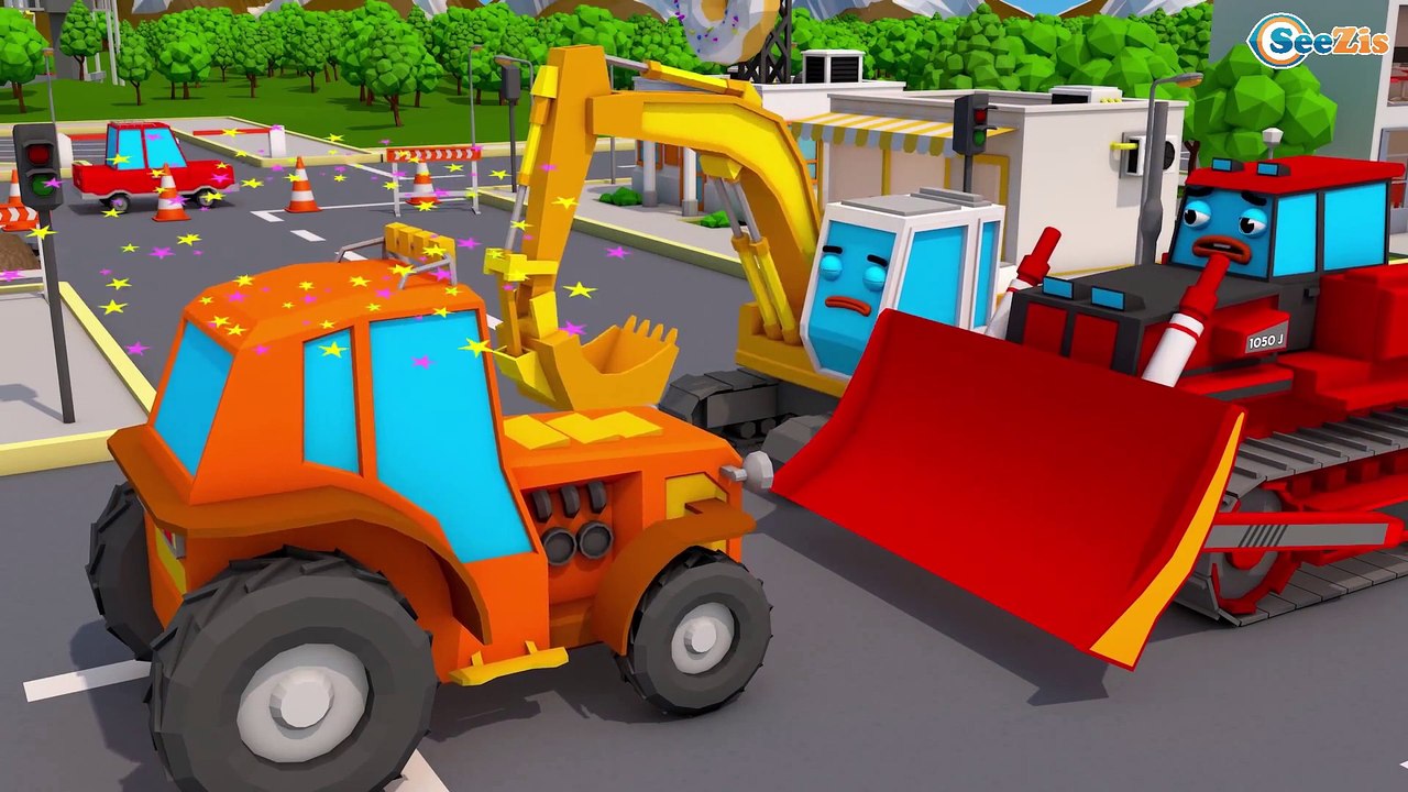 Caminhoes e Tratores | Desenhos animados crianças compilação de 20 min | Vídeo Para Crianças