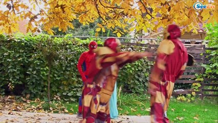 Frozen Elsa & Spiderman & Maleficent! Magic Spiderman Sock! Superheroes in Real Life