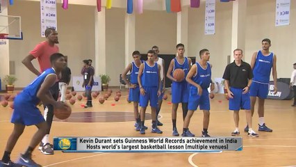 【NBA】Kevin Durant Sets Guinness World Record & Stephen Curry Takes Part in Tai Chai  2017 NBA Offseason