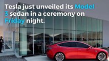 Tesla finally unveils its Model 3 sedan