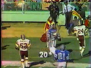 1981-11-08 Detroit Lions vs Washington Redskins
