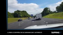 Etats-Unis : Il perd le contrôle de sa caravane sur l’autoroute, les images impressionnantes (Vidéo)