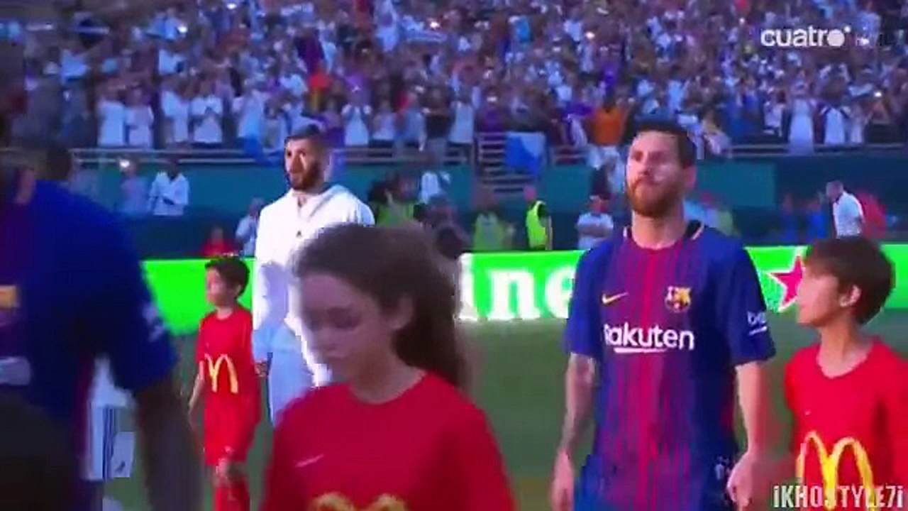 ملخص واهداف برشلونة وريال مدريد 3 / 2 - الكأس الدولية للأبطال 2017