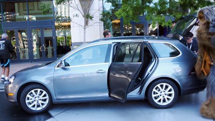 Adam Savage and John Hodgman at Comic-Con as Chewbaccas!