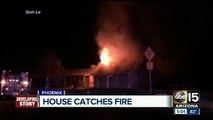 Abandoned house catches fire in Phoenix