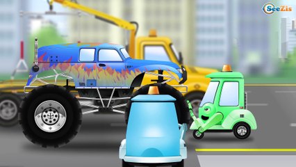 The Tow Truck helps The Ambulance in the City - Cars & Trucks Cartoon for Kids