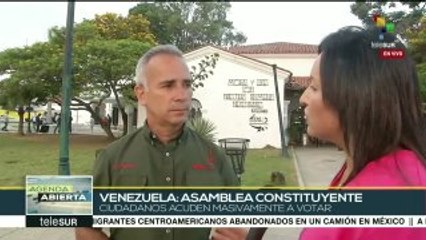 Venezuela: Ciudadanos acuden masivamente a votar por la Constituyente
