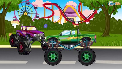 Carritos Para Niños. Coche de policía, Camión de bomberos. Caricaturas de carros. Tiki Taki Carros