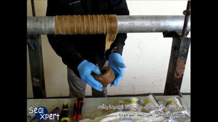 حماية التآكل والتفاف الخارجي التعزيز باستخدام الشريط بيترولاتوم وشريط الألياف الزجاجية