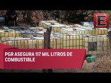 Asegura PGR 117 mil litros de combustible en Puebla