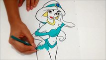 Disney Princesa Jasmine Aladin Aladin Novo Desenho Completo da Princesa do Filme Aladdin B