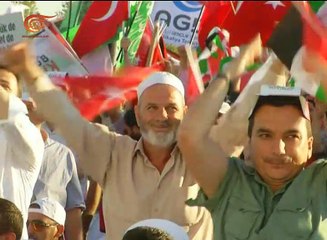 تظاهرة في اسطنبول تضامناً مع الاقصى