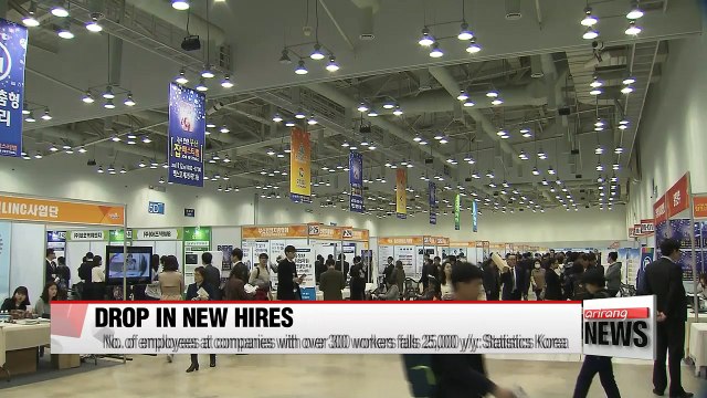 Number of new employees at Korean businesses falls by largest drop in 7 years