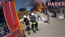 (Özel haber) Palet fabrikası alev alev böyle yandı |sonhaber.im