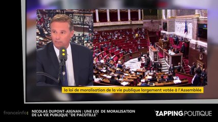 Zap politique - Nicolas Dupont-Aignan : une loi de moralisation de la vie publique "de pacotille" (vidéo)