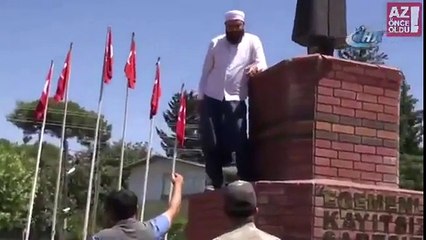 Atatürk heykeline saldıran gericiden rezil savunma: Rüyamda tebliğ edildi