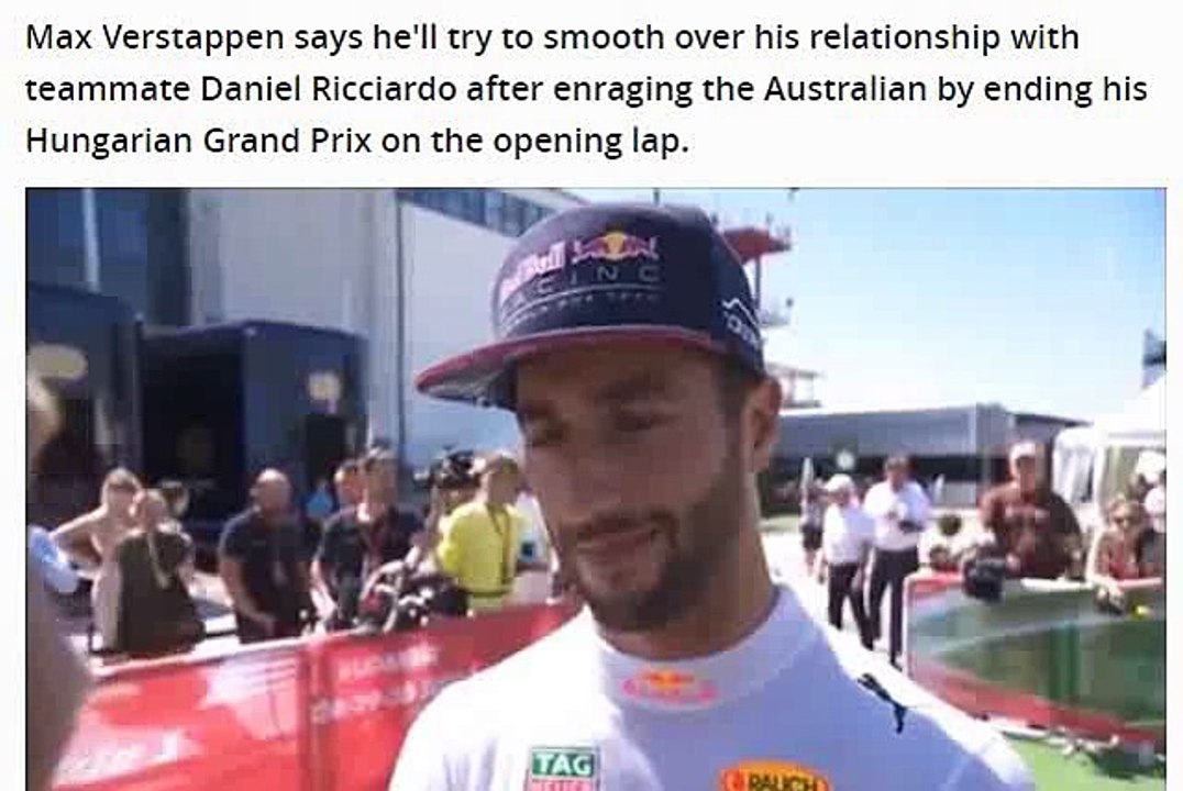 Verstappen takes out Ricciardo during race, says unintentional