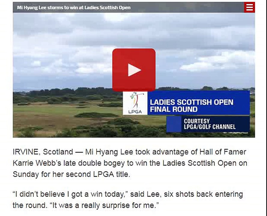 From 6 shot deficit to winning Ladies Scottish Open