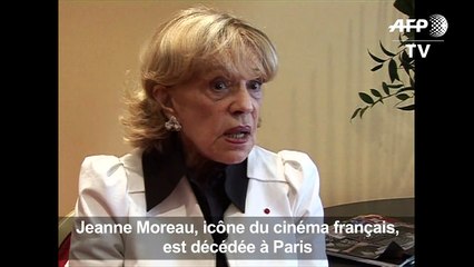 Mort de la comédienne Jeanne Moreau à l'âge de 89 ans