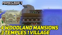Minecraft Xbox One Seed - 4 Woodland Mansions 3 Temples 1 Village
