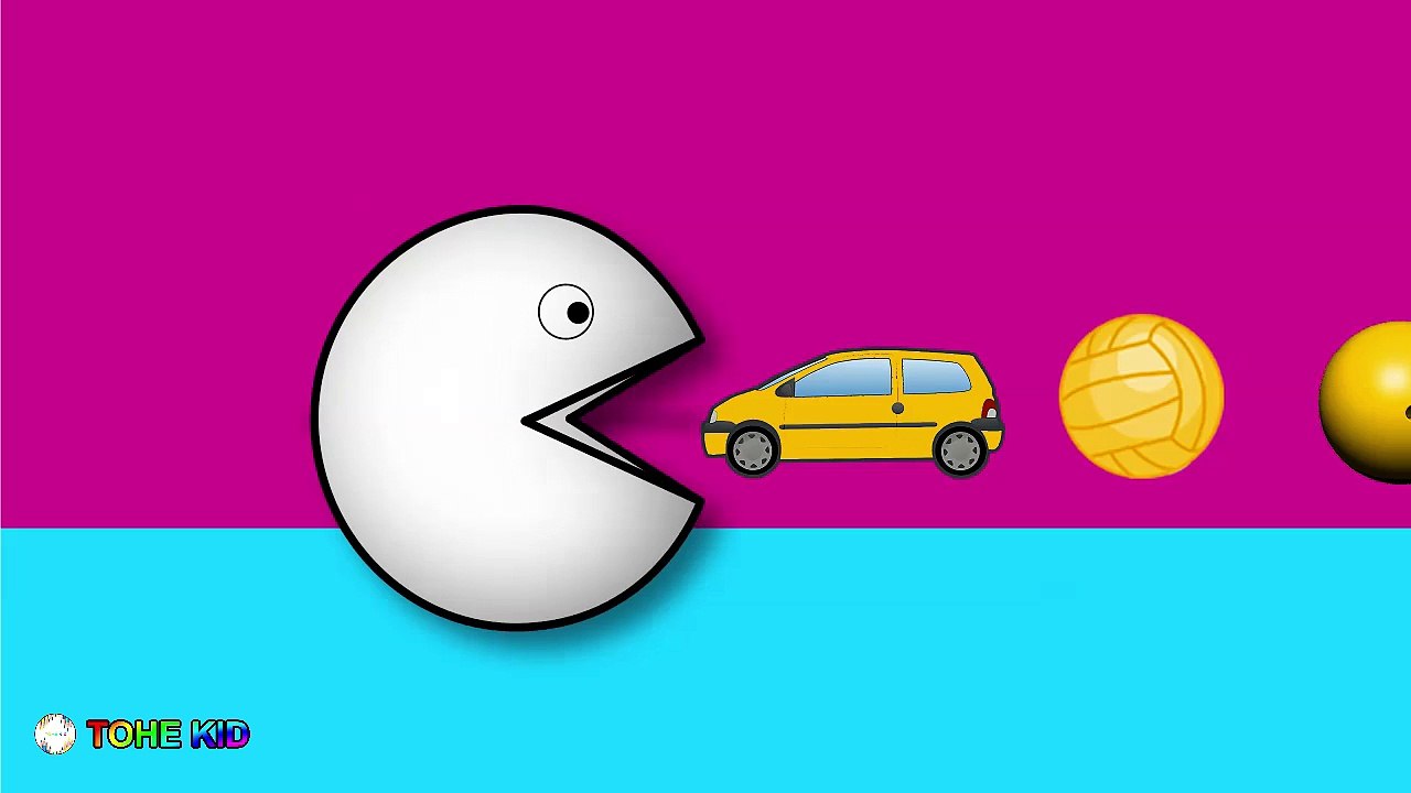 Leann Colors With Pacman For Kids Children Toddlers | How To Learn English Animation #learncolors