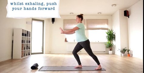 How to in 60 seconds Pregnancy Yoga Warrior