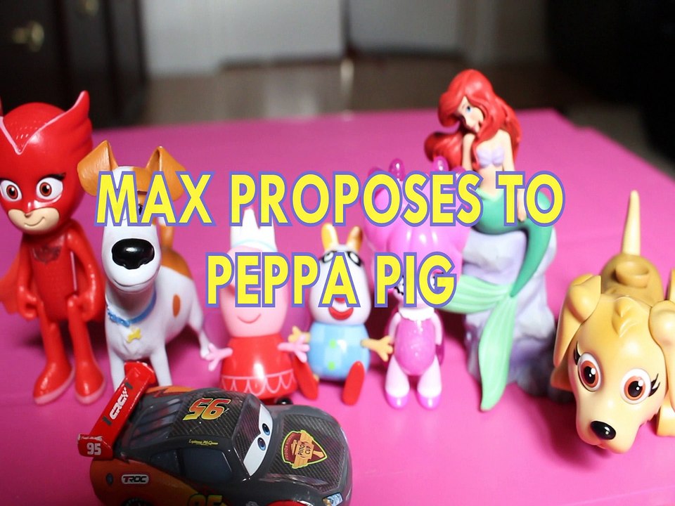MAX PROPOSES TO PEPPA PIG OWLETTE PEDRO SPINOSITA PRINCESS ARIEL PETS PARADE LIGHTENING MCQUEEN  Toys BABY Videos, THE S