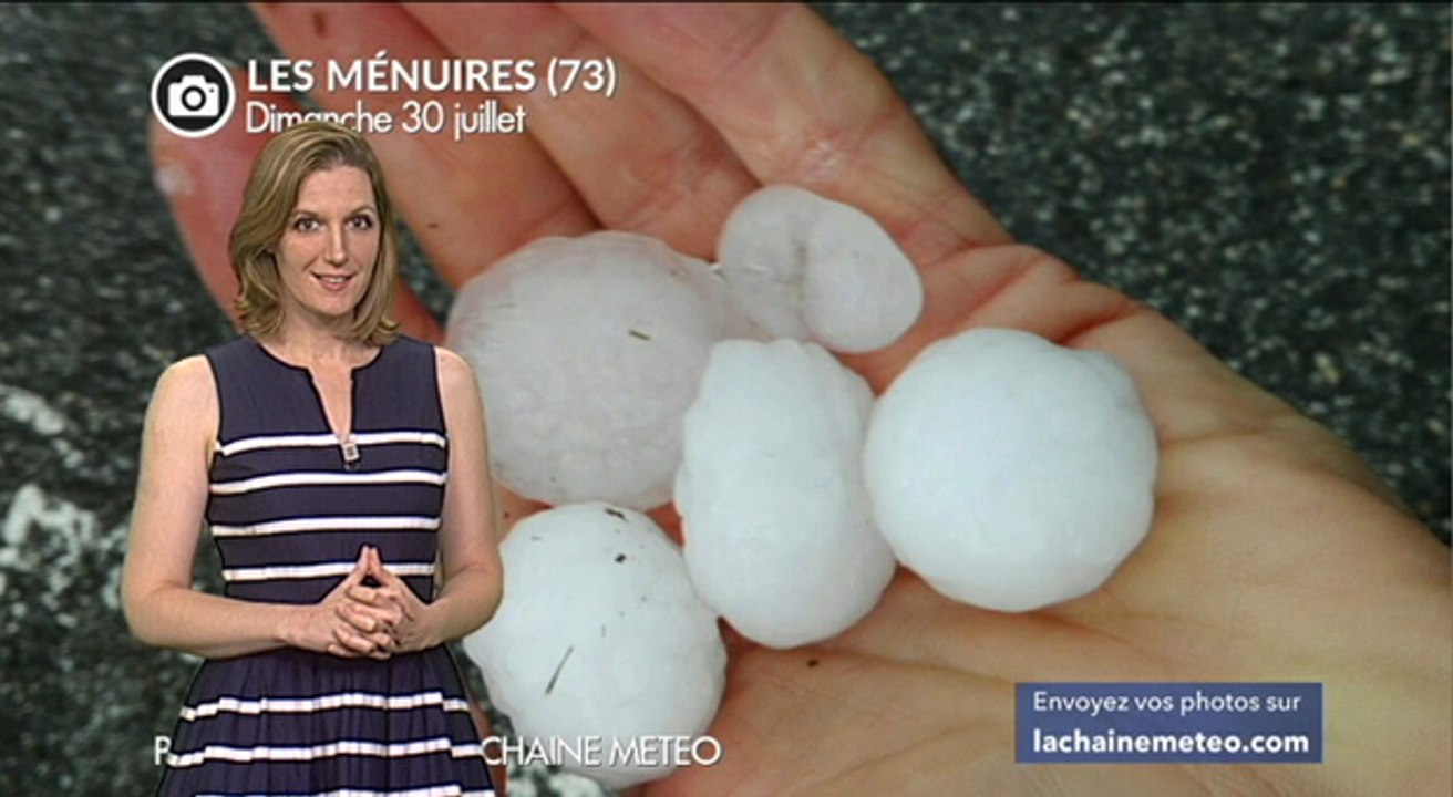 Gros grêlons sous les orages dimanche