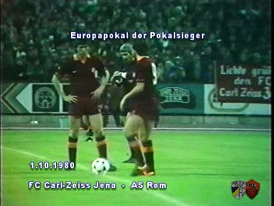 FC Carl Zeiss Jena v AS Roma 1 OCT 1980 Europapokal der Pokalsieger 1980/81 Andreas Bielau Doppelpack