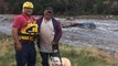 Man and Dog Rescued From Submerged Vehicle During Flash Flooding