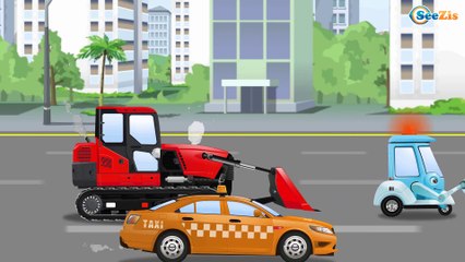 Traktör Kamyon ve Otobüs Sürmek - KAMYONLAR VE İŞ MAKİNELERİ - çocuklar için çizgi filmler