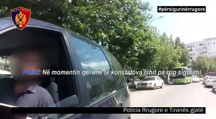 Aksioni i policise rrugore, vendosje gjobash