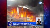 Incendio destruyó una vivienda en Babahoyo