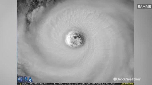 Typhoon Noru churns in the West Pacific