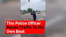 This Arizona police officer moves traffic to his own beat