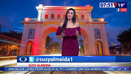Susana Almeida Pronostico del Tiempo 31 de Julio de 2017