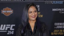 Cynthia Calvillo backstage interview at UFC 214 - full interview