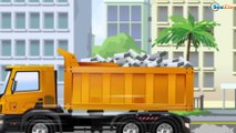 Cartoons for children - The Excavator & Truck REAL Diggers - Construction Trucks Video for Kids