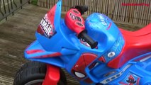 Spiderman Ride On Motorbike Power Wheels | Surprise Toy Unboxing & Assembly Playtime Kids