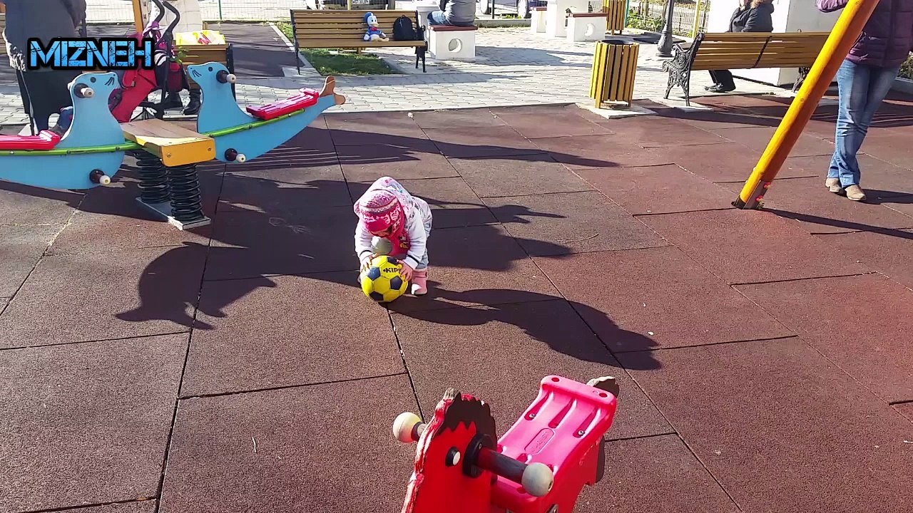 BABY MIZN IS STILL LOOKING FOR A FRIEND TO PLAY WITH THE BALL