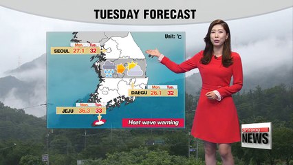 Morning rain to let up, sweltering start to August