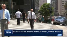 i24NEWS DESK | LA set to be 2028 olympics host, Paris 2024 | Monday, July 31st 2017