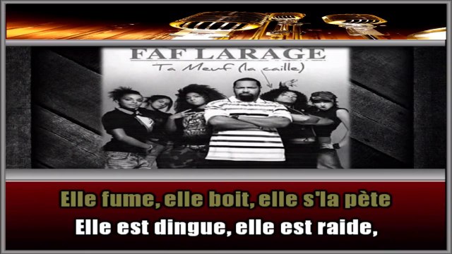 Faf Larage - Ta meuf la caille KARAOKE / INSTRUMENTAL