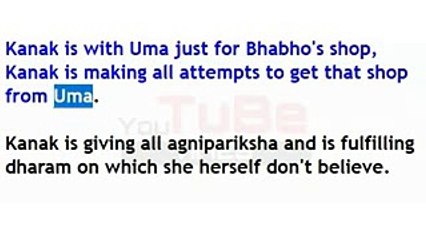 Tu Sooraj Main Saanjh Piyaji, Kanak, Uma's ,firey love ,spark of ,new trouble