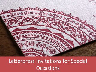 Letterpress Invitations for Special Occasions