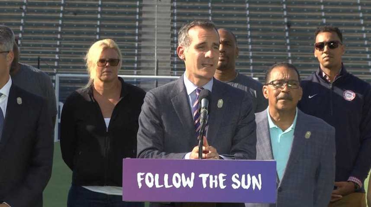 Les JO auront lieu en 2028 à Los Angeles, annonce le maire de la ville Eric Garcetti