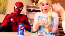 Frozen Elsa CRAZY KNOCKOUT Spidermans NEW Girl Friend Batman Superman PRANK Anna Hulk Sup