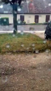 Orage de grêle à Sainte-Colombe-sur-Seine le 1er août 2017