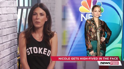 Nicole Richie Gets High Fived In The FACE In Interview Gone Wrong