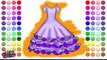 Draw Color and Paint Bow and Heart Dresses Coloring Pages for Kids to learn how to draw an